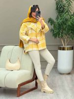 پالتو چهارخونه فروغ کد 5845 - تصویر 12