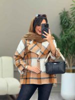 پالتو چهارخونه فروغ کد 5845 - تصویر 2