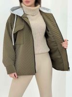 کاپشن دوخت دار دو جیب پاکتی کد 5835 - تصویر 8