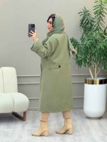 پالتو بلند پشت دو پاگن کد 5834 - تصویر 16