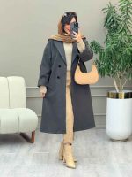 پالتو بلند پشت دو پاگن کد 5834 - تصویر 10