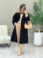 پالتو بلند پشت دو پاگن کد 5834 - تصویر 6