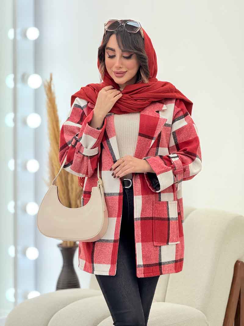 پالتو چهارخونه فرشته کد 5756 پالتو چهارخونه فرشته کد 5756
