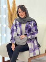 پالتو چهارخونه فرشته کد 5756 - تصویر 5