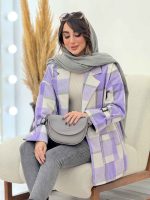 پالتو چهارخونه فرشته کد 5756 - تصویر 7