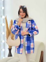 پالتو چهارخونه فرشته کد 5756 - تصویر 6