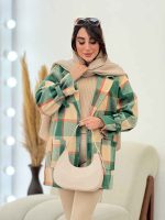 پالتو چهارخونه فرشته کد 5756 - تصویر 4