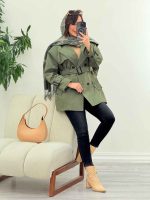 بارانی ژیله پاگن مرسده کد 5849 - تصویر 14
