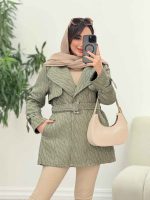 پالتو طرح دار نازلی کد 5832 - تصویر 7