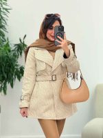 پالتو طرح دار نازلی کد 5832 - تصویر 2