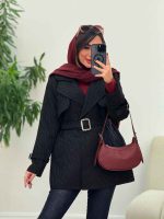 پالتو طرح دار نازلی کد 5832 - تصویر 3