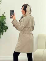 بارانی ژیله پرچ دار کد 5675 - تصویر 5