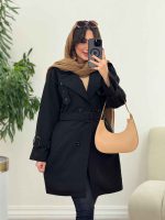 بارانی ژیله پرچ دار کد 5675 - تصویر 6