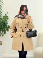 بارانی ژیله پرچ دار کد 5675 - تصویر 8