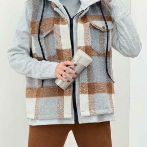 سوییشرت ترکیبی چهارخونه سودا کد 5846
