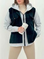 سوییشرت ترکیبی چهارخونه سودا کد 5846 - تصویر 18