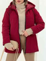 کاپشن کلاهدار کژال کد 5867 - تصویر 17