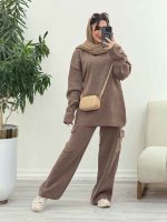 ست بافت و شلوار جیب دار آناهید کد 5865 - تصویر 15