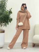 ست بافت و شلوار جیب دار آناهید کد 5865 - تصویر 9