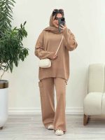 ست بافت و شلوار جیب دار آناهید کد 5865 - تصویر 17
