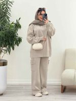ست بافت و شلوار جیب دار آناهید کد 5865 - تصویر 18