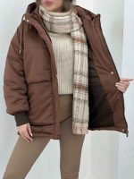 کاپشن کلاهدار دو جیب کارولینا کد 5844 - تصویر 10