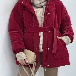 کاپشن کلاهدار دوجیب کد 5707