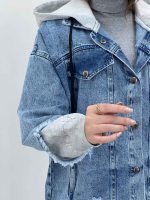 جین ترکیبی آستین ریش کد 5755 - تصویر 11