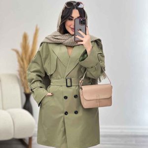 بارانی بلند شش دکمه دو جیب کد 5768