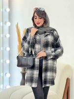 پالتو چهارخونه تک جیب تیبا کد 5946 - تصویر 24