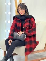 پالتو چهارخونه تک جیب تیبا کد 5946 - تصویر 30