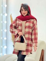 پالتو چهارخونه تک جیب تیبا کد 5946 - تصویر 4