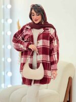 پالتو چهارخونه تک جیب تیبا کد 5946 - تصویر 2