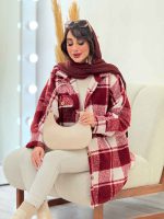 پالتو چهارخونه تک جیب تیبا کد 5946 - تصویر 15