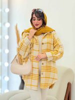 پالتو چهارخونه تک جیب تیبا کد 5946 - تصویر 36
