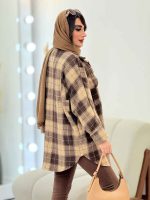 پالتو چهارخونه تک جیب تیبا کد 5946 - تصویر 10