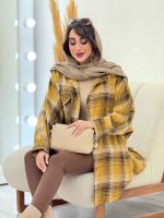پالتو چهارخونه تک جیب تیبا کد 5946 - تصویر 11