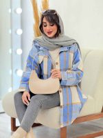 پالتو چهارخونه تک جیب تیبا کد 5946 - تصویر 19