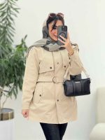 بارانی ژیله دار سپیدار کد 5964 - تصویر 12