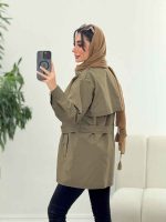 بارانی ژیله دار سپیدار کد 5964 - تصویر 4