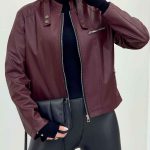 کت چرم زیپ نما کد 5981