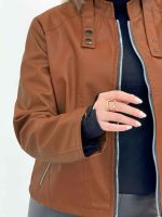 کت چرم زیپ نما کد 5981 - تصویر 5