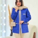 پالتو مخمل نوار دوزی کد 6019