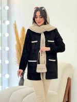 پالتو مخمل نوار دوزی کد 6019 - تصویر 7