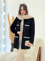 پالتو مخمل نوار دوزی کد 6019 - تصویر 3