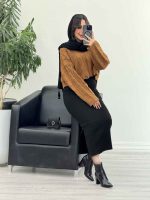 ست دو تکه بافت و سارافون کد 5513 - تصویر 10