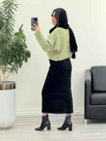 ست دو تکه بافت و سارافون کد 5513 - تصویر 9