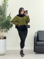 ست دو تکه بافت و سارافون کد 5513 - تصویر 23