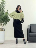 ست دو تکه بافت و سارافون کد 5513 - تصویر 21