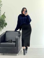 ست دو تکه بافت و سارافون کد 5513 - تصویر 15
